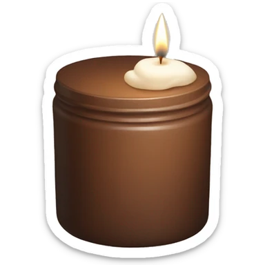 Aesthetic candle in brown jar sticker