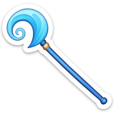 magic wand with blue magic wave sticker