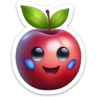 Pommier avec des pommes bleues sticker