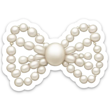 Bow made out of pearls sticker