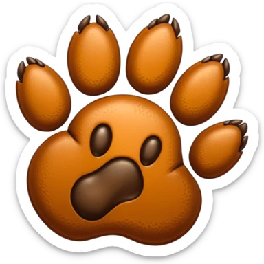 Dogs foot emoji sticker