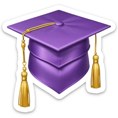lilac graduation cap sticker