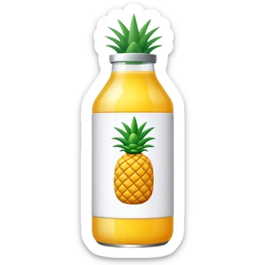 Pineapple juice bottle sticker