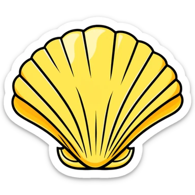 St. James scallop shell Camino de Santiago sticker