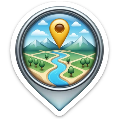 Maps pin normal transparent sticker