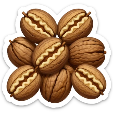 Walnut nuts without shell sticker