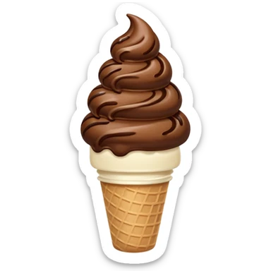 ice cream with poop sticker