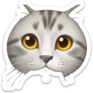 a cat that is saying buh sticker