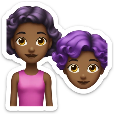 Black 8 year old girl getting her silk press with a purple heart next to her sticker