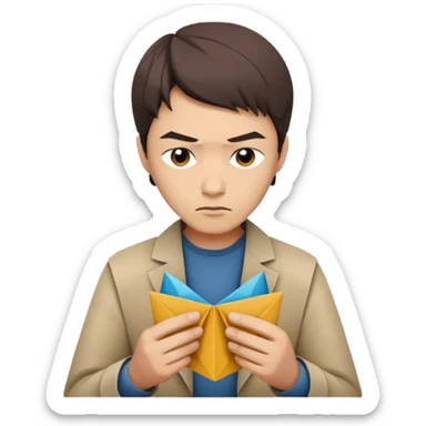 the man who does origami sticker