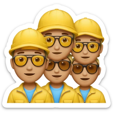 16 blokes on a golf trip wearing yellow caps sticker