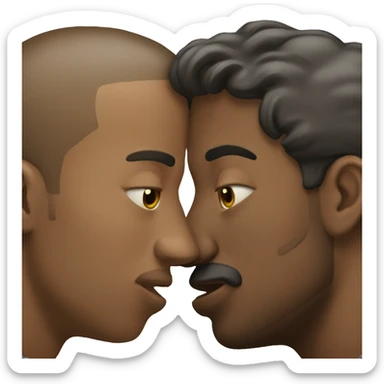 Two men kissing  sticker