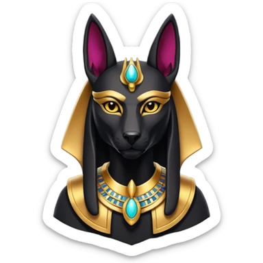 Black-furred Anubis-fusion-hybrid (full body) sticker
