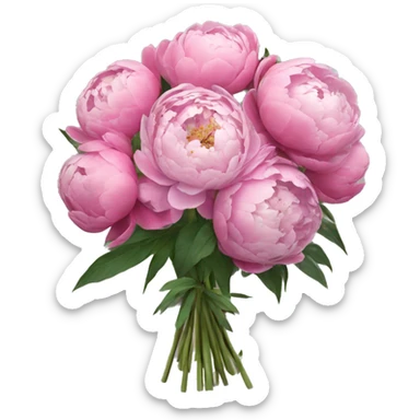 Peonies bouquet sticker