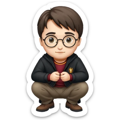 harry potter squating sticker