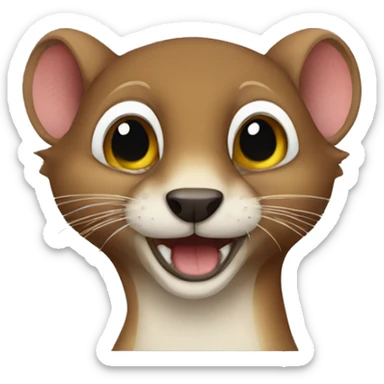 one eyed weasel sticker