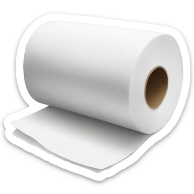kitchen paper, kitchen roll, simple white paper towels sticker