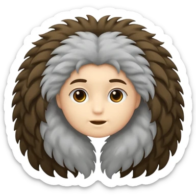 Сделай смайлик мальчика с fluffy hair и oversize одеждой  sticker