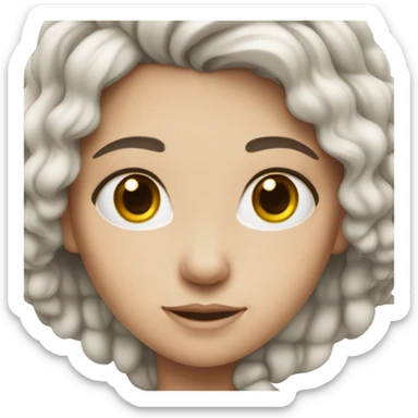 white skin girl with half body sticker