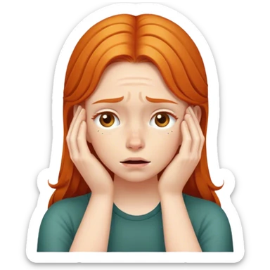 ginger girl facepalm sticker