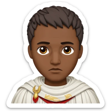 julius caesar young evil toga sticker
