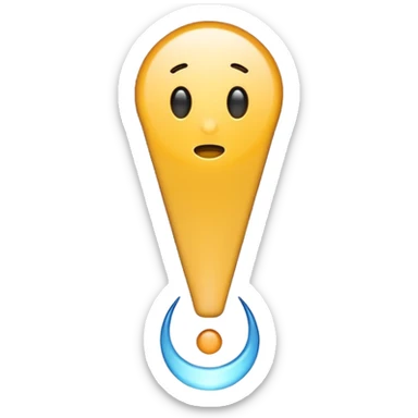 white exclamation mark sticker
