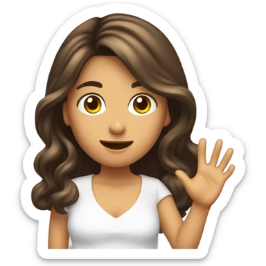 Quiero un emoji de una chica con el pelo largo ondulado cobrizo, lleva en mano una cámara de grabación  sticker