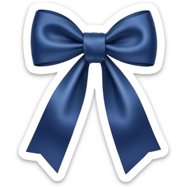 Navy blue bow  sticker