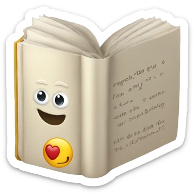 book with title learning english sticker