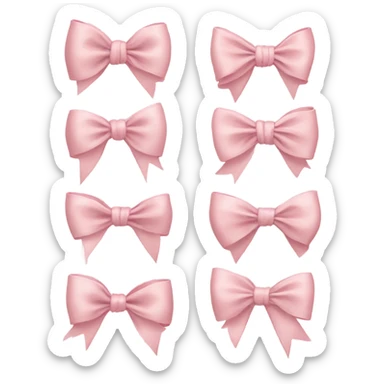 Light pink bows sticker