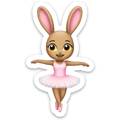 bunny ballerina toy sticker