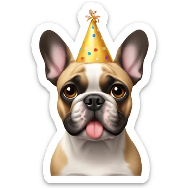French bulldog happy birthday  sticker