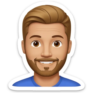 Marcus Patrick Osbourne, Male Actor and Model (b.1974) with goatee beard sticker