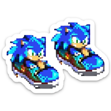 red and white Sonic the Hedgehog shoes sticker
