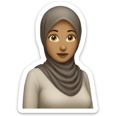 Muslim woman without hijab sticker