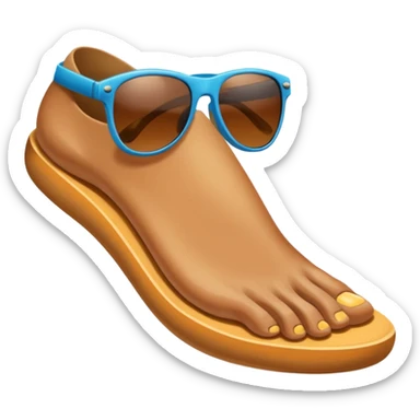 Foot with cool sunglasses  sticker
