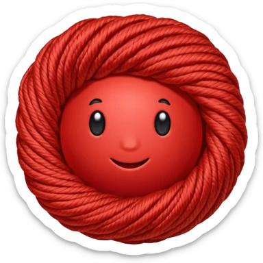 red ball of yarn sticker