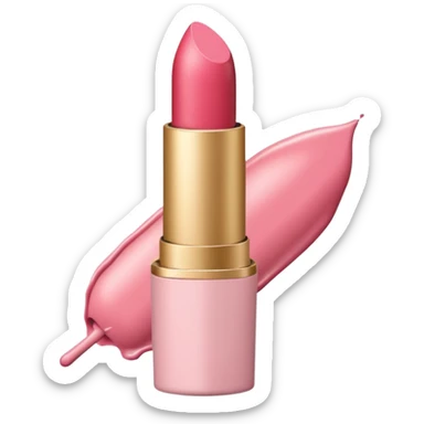 lipstick print from a kiss in soft pink, pastel light sticker