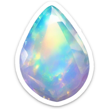 Iridescent Opal Gemstone sticker