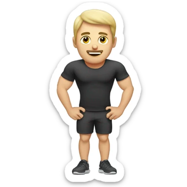 a man doing squat (gym) sticker