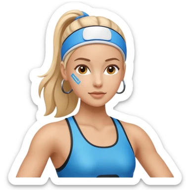 intelligence artificielle femme sportive sticker