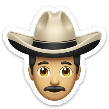 Sombrero mexicano de charro negro sticker