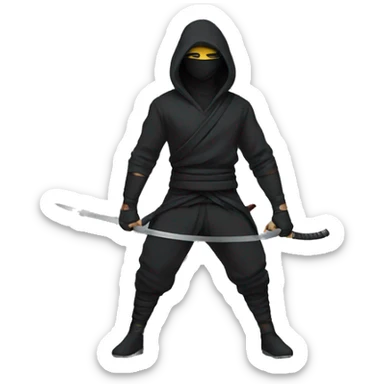 Ninja con ropa nike sticker