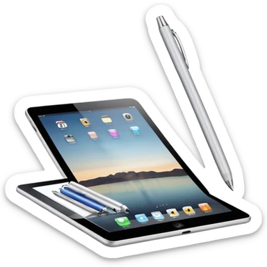 ipad and apple pen sticker