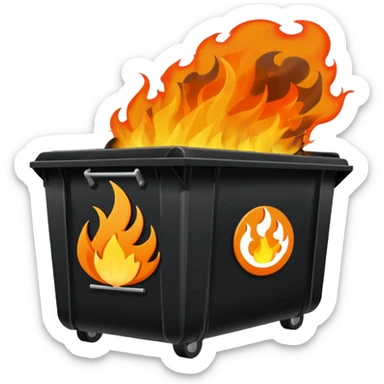 Dumpster fire 2025 sticker