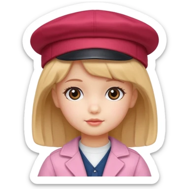 hree big emojis: 👧🏻🎀 (doll girl), 😀👕4️⃣5️⃣6️⃣🤾 (player jumping rope in tracksuit 456), 👦🏻🧢 (boy with cap). sticker