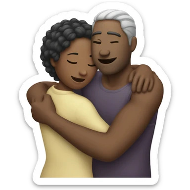 Man hug woman  sticker
