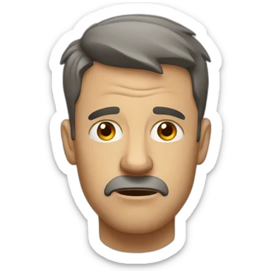 stressed man sticker