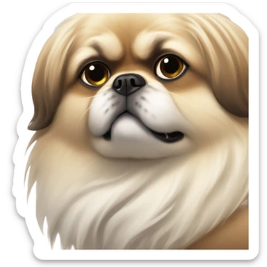 Pekingese laying down  sticker