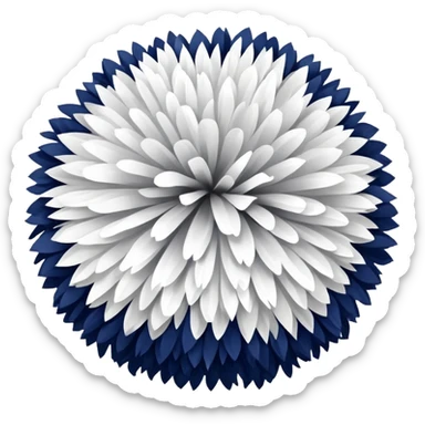 navy and white cheer Pom poms  sticker
